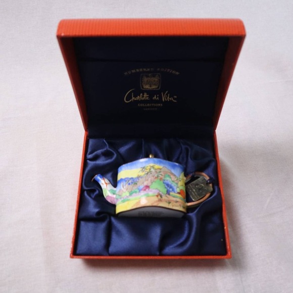 Charlotte di Silva Other - Charlotte di Vita Numbered Edition Miniature Teapot Hand Painted w/Box Certified
